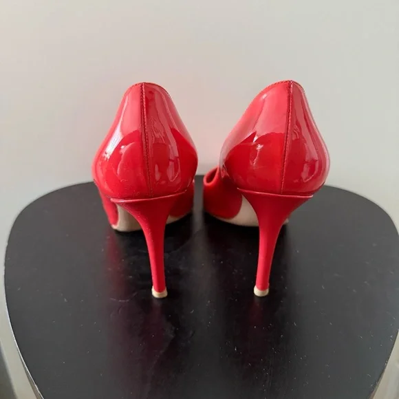 Gianvito Rossi Poppy Red Patent Leather Gianvito 85 Pumps - US 6 (36) - Picture 5 of 6